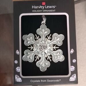 Swarovski Silver Snowflake Ornament Holiday Elegance